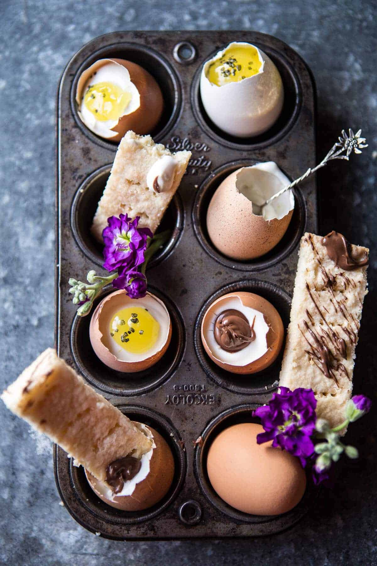 Cheesecake Eggs with Shortbread Soldiers | halfbakedharvest.com @hbharvest