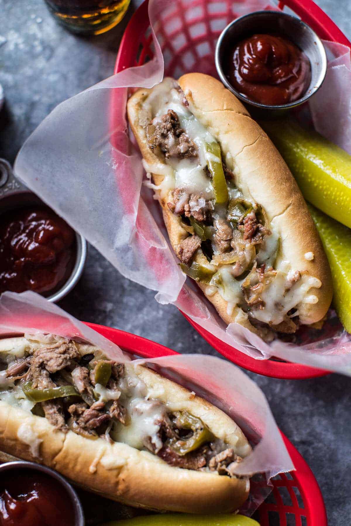 Crockpot Philly Cheesesteaks | halfbakedharvest.com @hbharvest