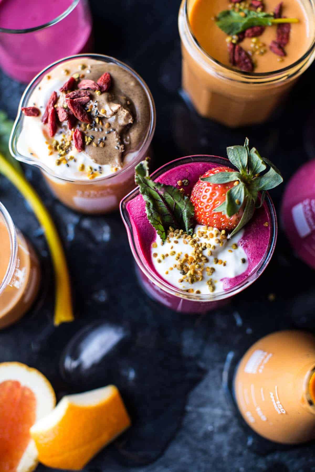 Power Food Fruit Smoothies 2 Ways | halfbakedharvest.com @hbharvest