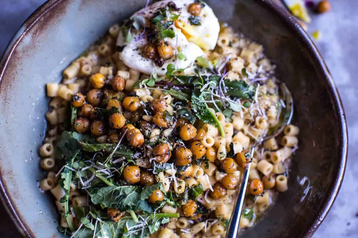 Quick + Simple Pasta “Risotto” with Herbed Roasted Chickpeas | halfbakedharvest.com @hbharvest