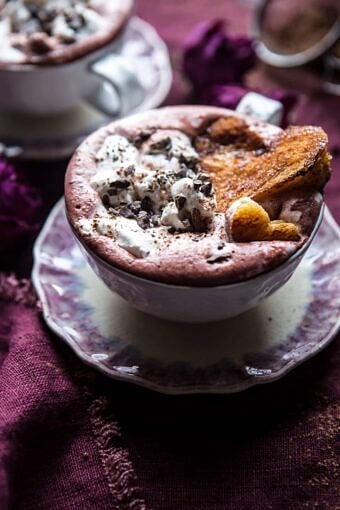 Superfood Hot Chocolate with Honey Caramelized Brioche | halfbakedharvest.com @hbharvest