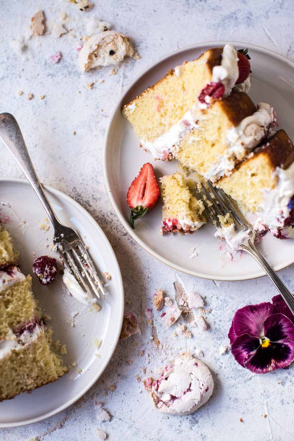 Coconut Eton Mess Cake with Whipped Ricotta Cream | halfbakedharvest.com @hbharvest