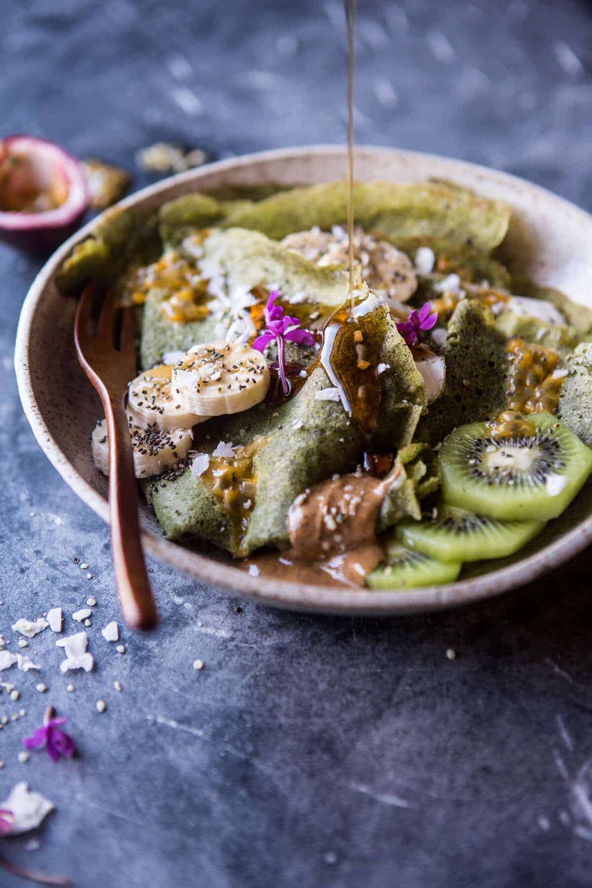 Green Banana Crepes with Whipped Greek Yogurt | halfbakedharvest.com @hbharvest