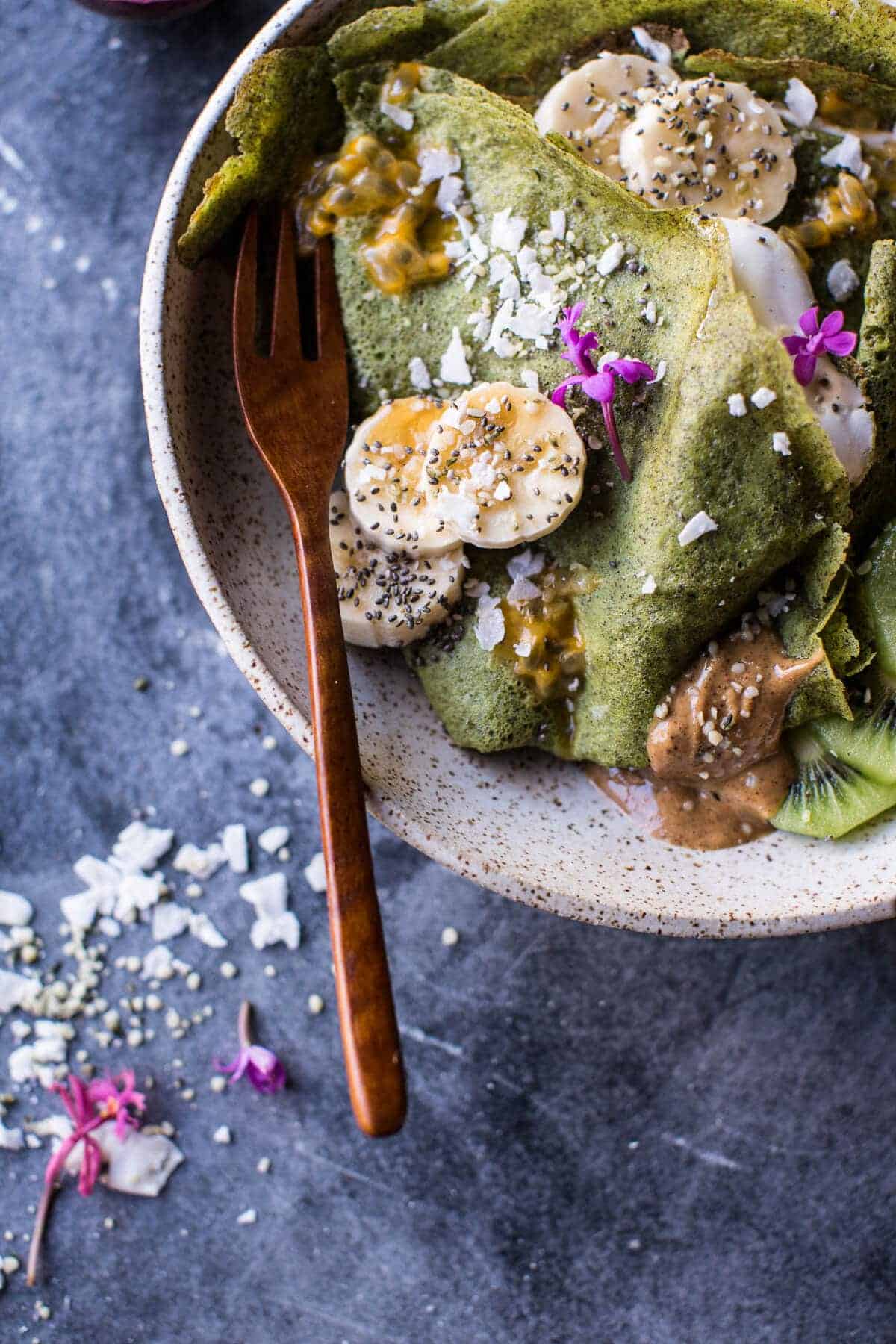 Green Banana Crepes with Whipped Greek Yogurt | halfbakedharvest.com @hbharvest