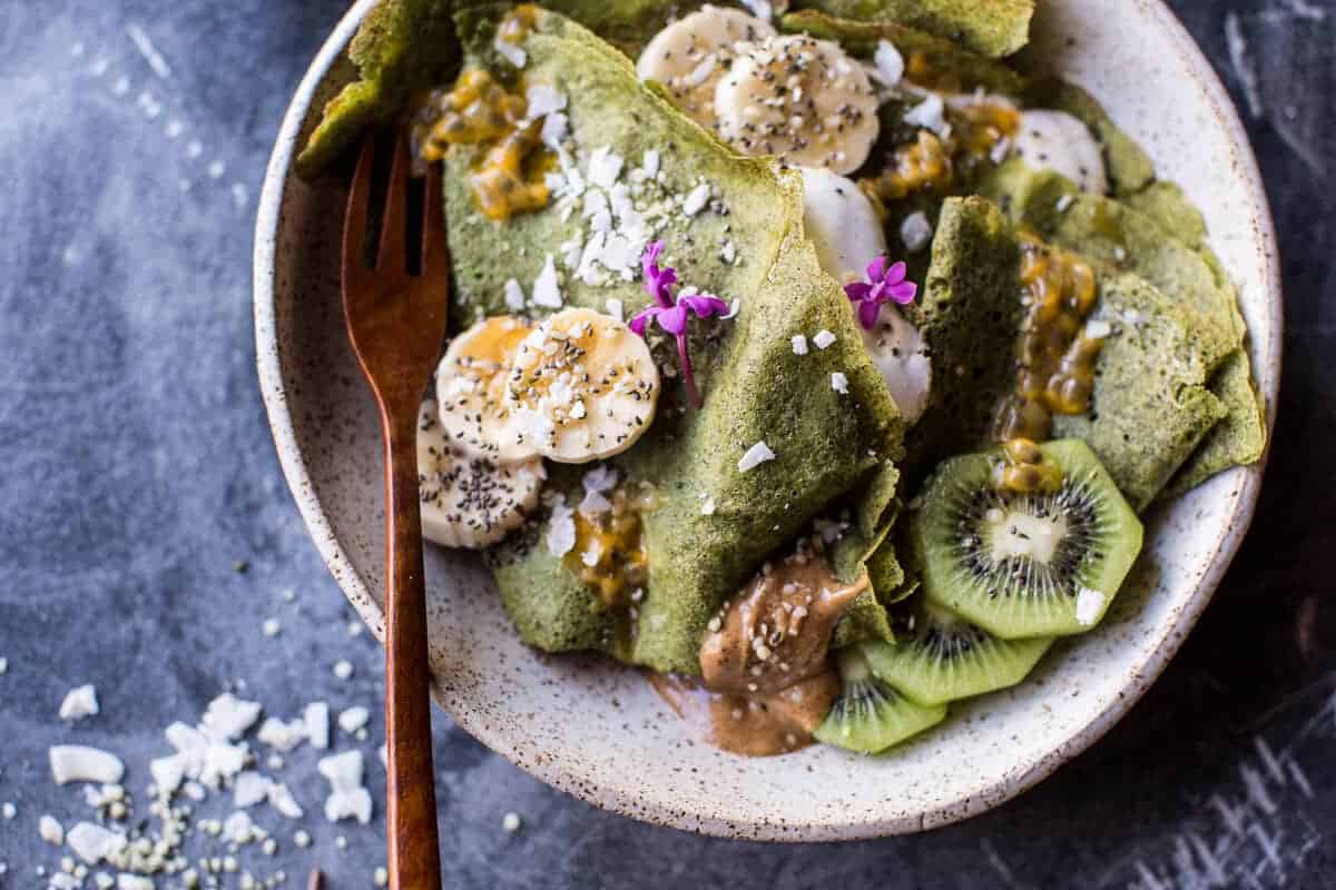 Green Banana Crepes with Whipped Greek Yogurt | halfbakedharvest.com @hbharvest