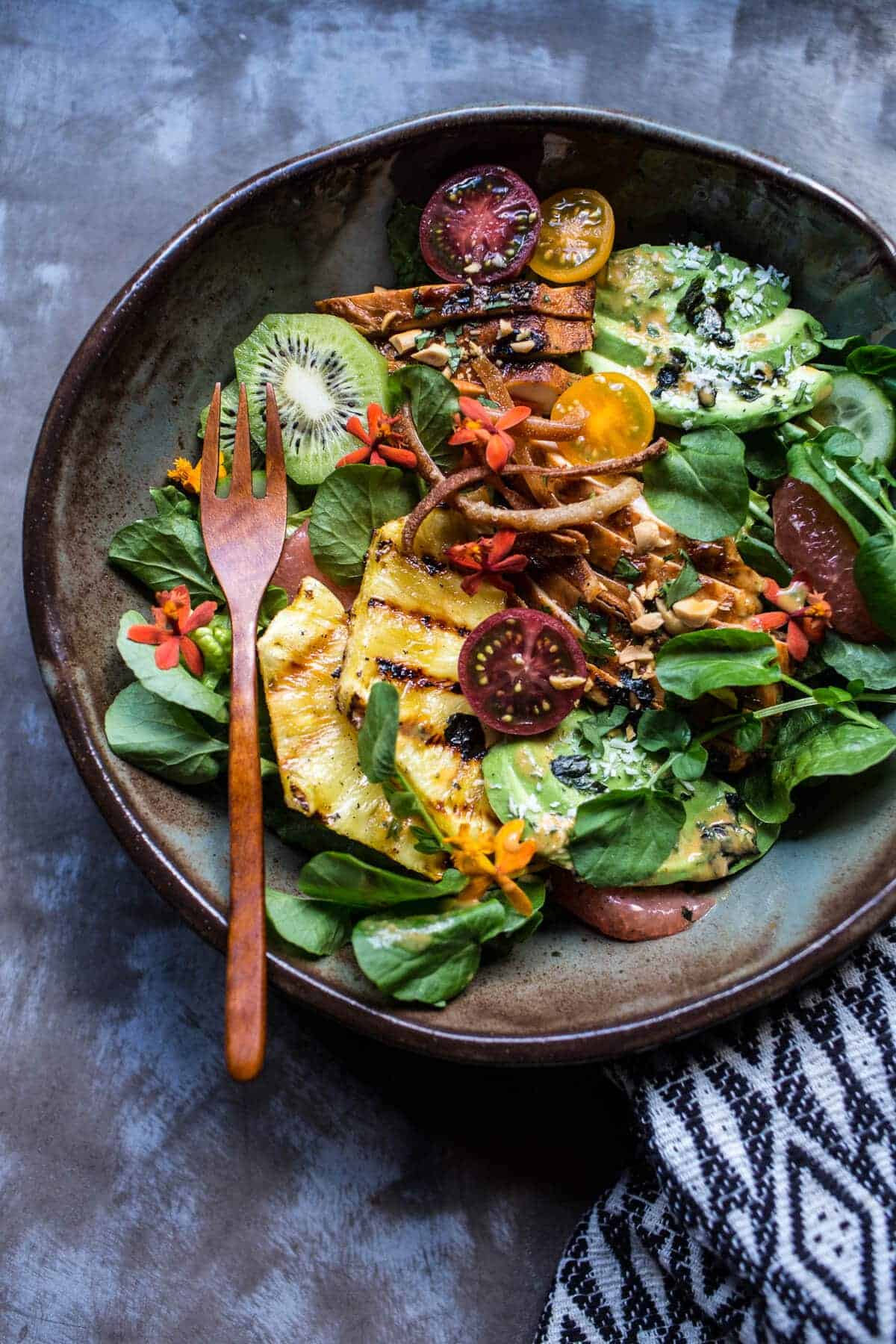 Hawaiian Tequila Chicken Salad With Pineapple Vinaigrette | halfbakedharvest.com @hbharvest