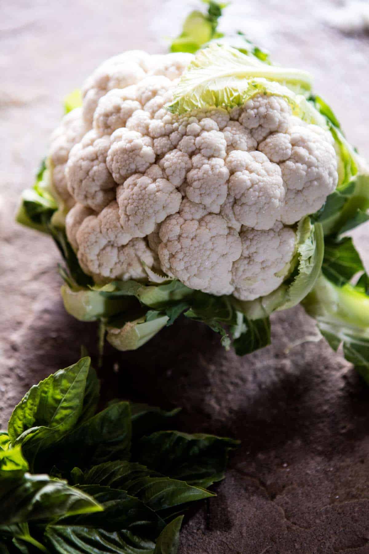 Cauliflower Crust Pizza with Chickpea Pepperoni | halfbakedharvest.com @hbharvest