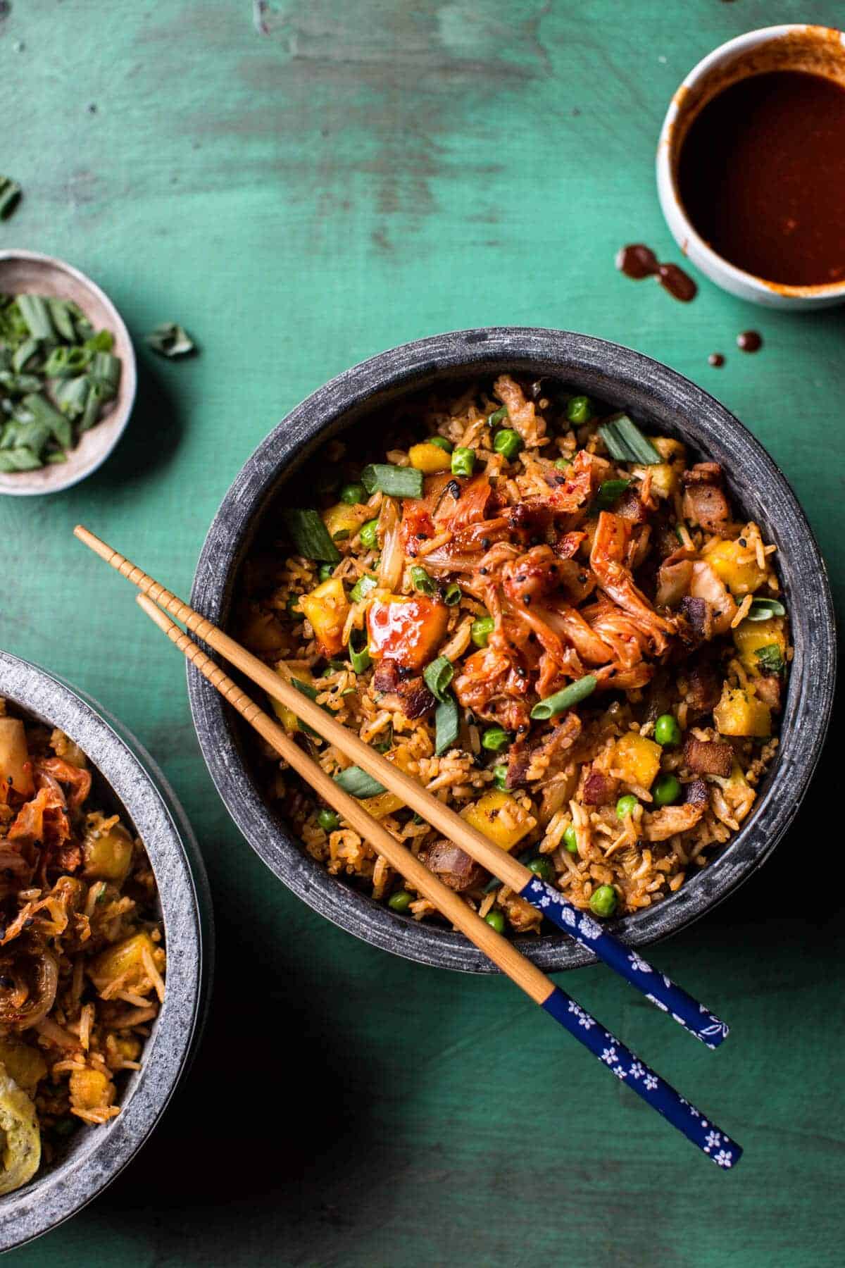 Kimchi Chicken and Bacon Fried Rice | halfbakedharvest.com @hbharvest