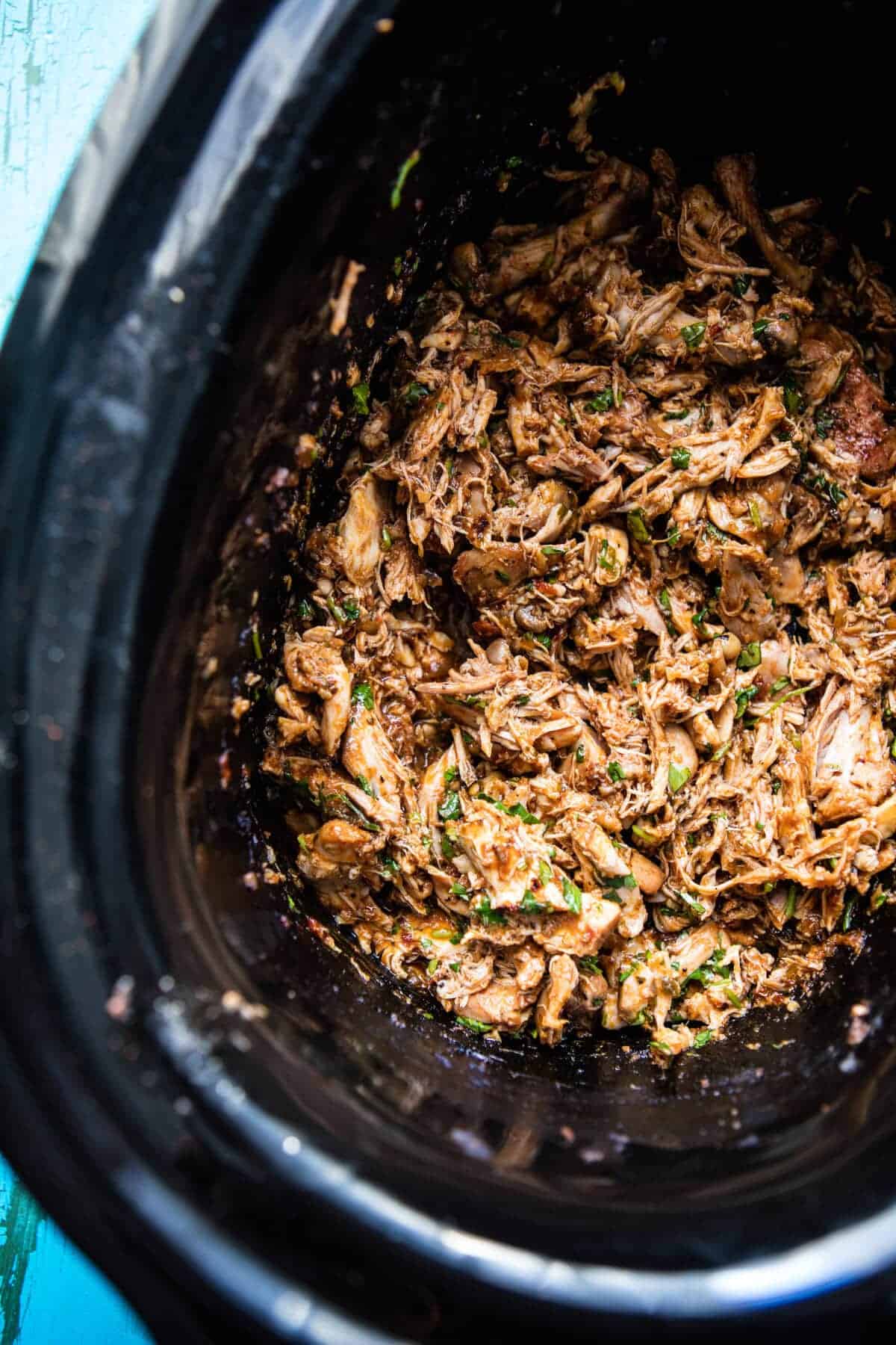 Crockpot Mexican Chili Lime Chicken | halfbakedharvest.com @hbharvest