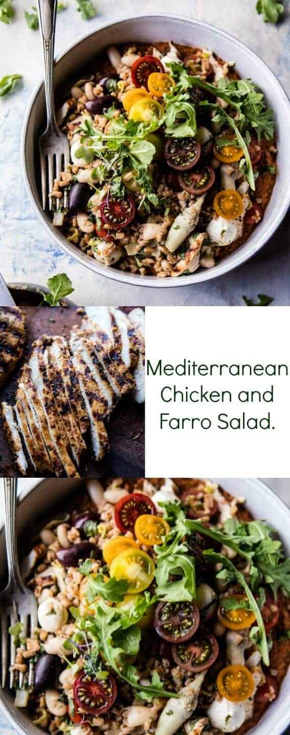 Mediterranean Chicken and Farro Salad | halfbakedharvest.com @hbharvest