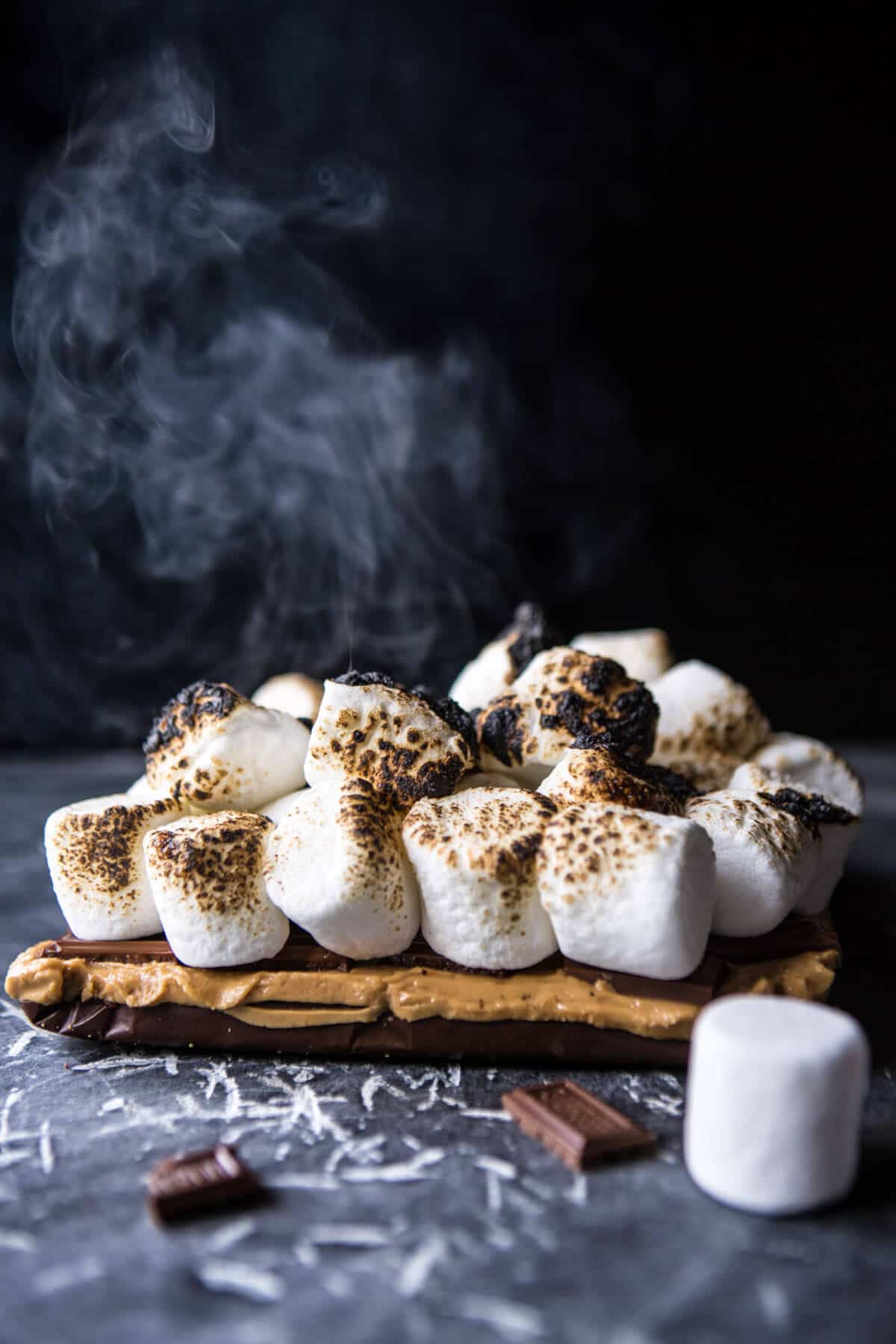 No-Bake Triple Decker Peanut Butter S'mores Bars | halfbakedharvest.com @hbharvest