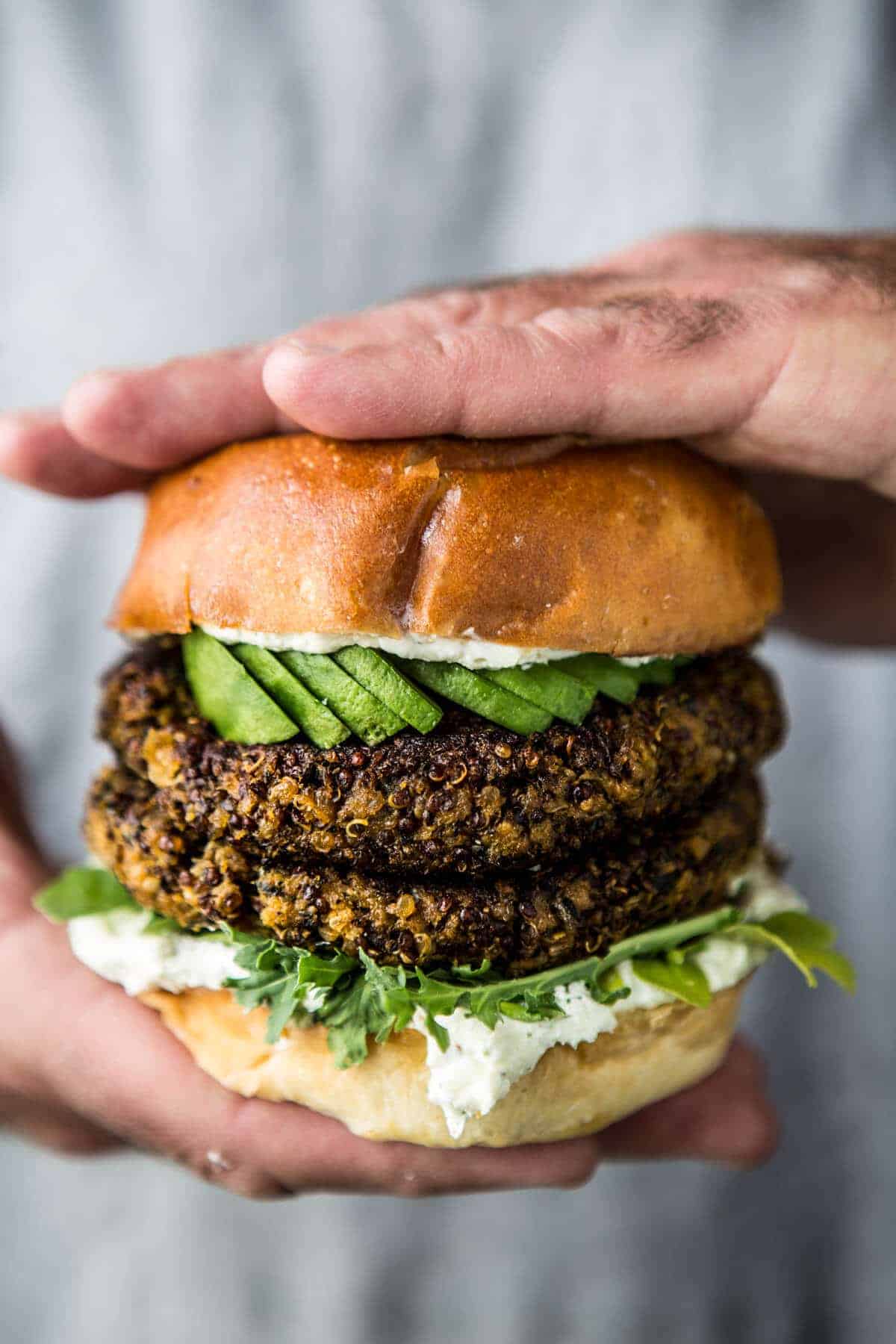 Roasted Zucchini Burgers with Garlic Whipped Feta | halfbakedharvest.com @hbharvest