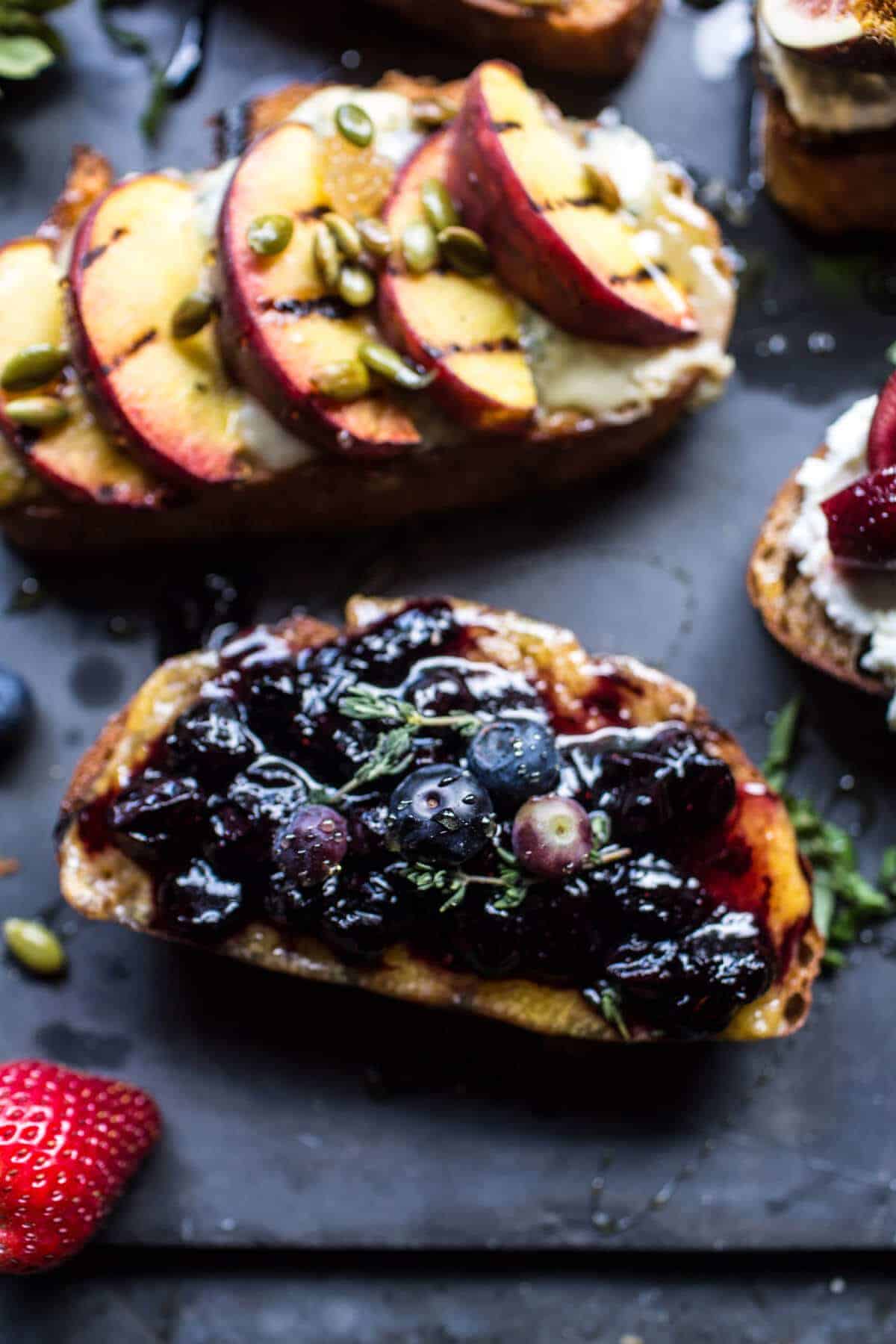 Summer Crostini 6 Ways | halfbakedharvest.com @hbharvest