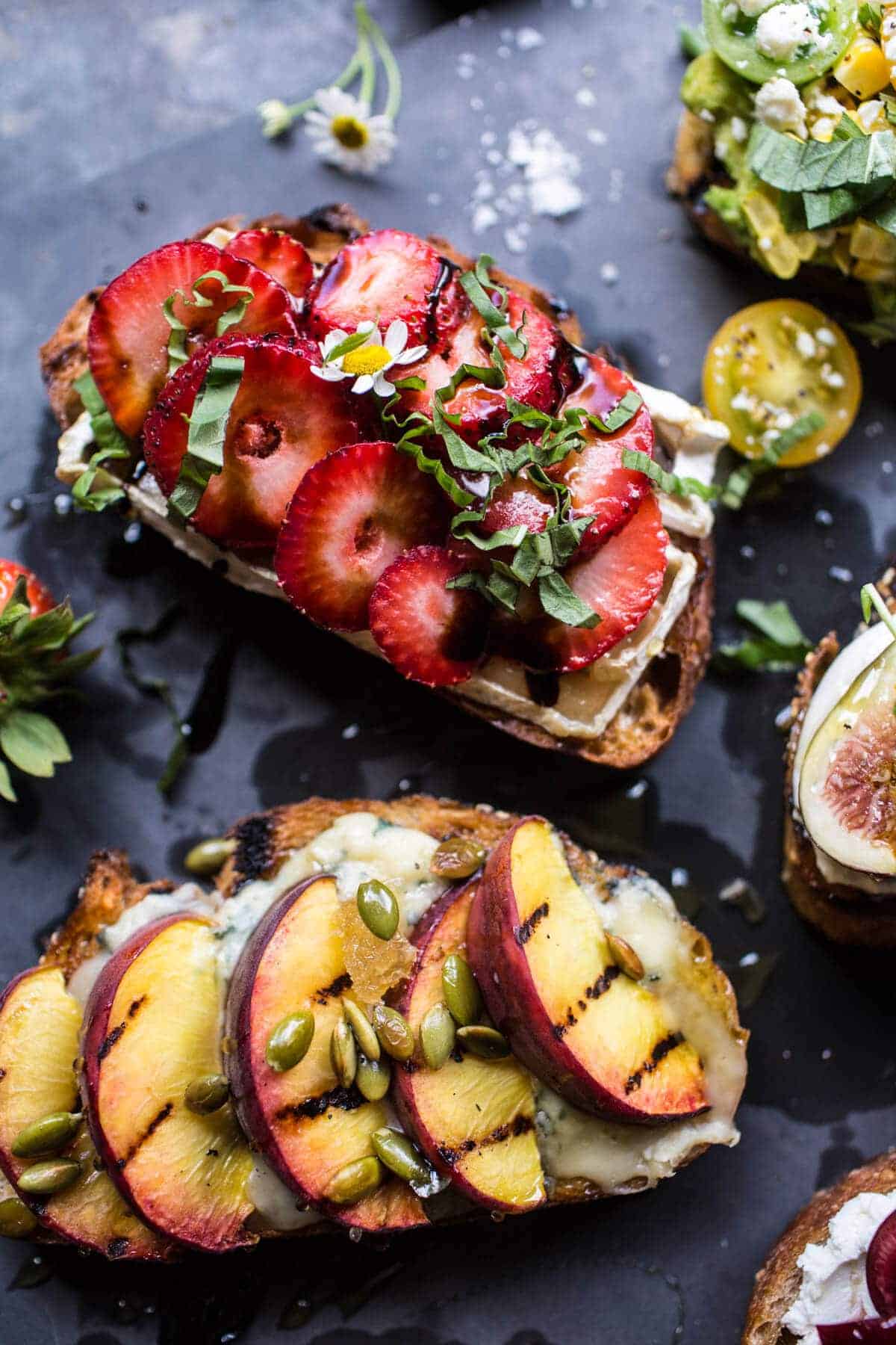 Summer Crostini 6 Ways | halfbakedharvest.com @hbharvest