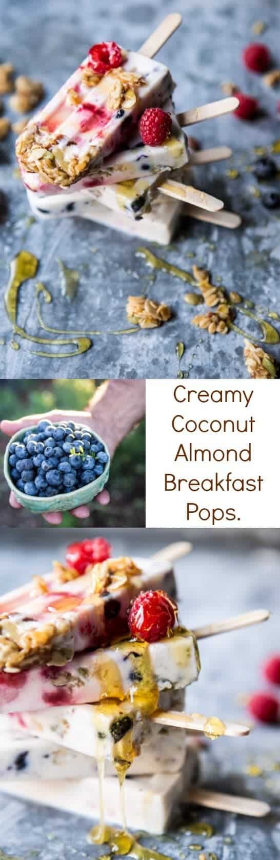 Creamy Coconut Almond Breakfast Pops | halfbakedharvest.com @hbharvest