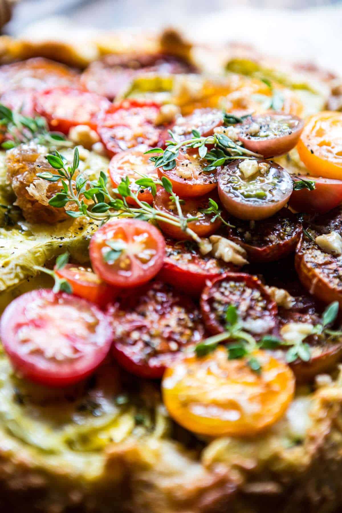 Heirloom Tomato and Zucchini Galette with Honey + Thyme | halfbakedharvest.com @hbharvest