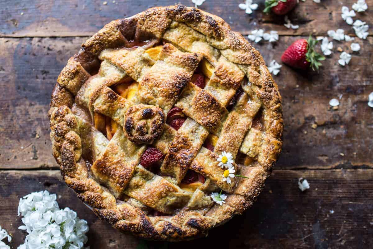 Honey Strawberry Peach Pie | halfbakedharvest.com @hbharvest