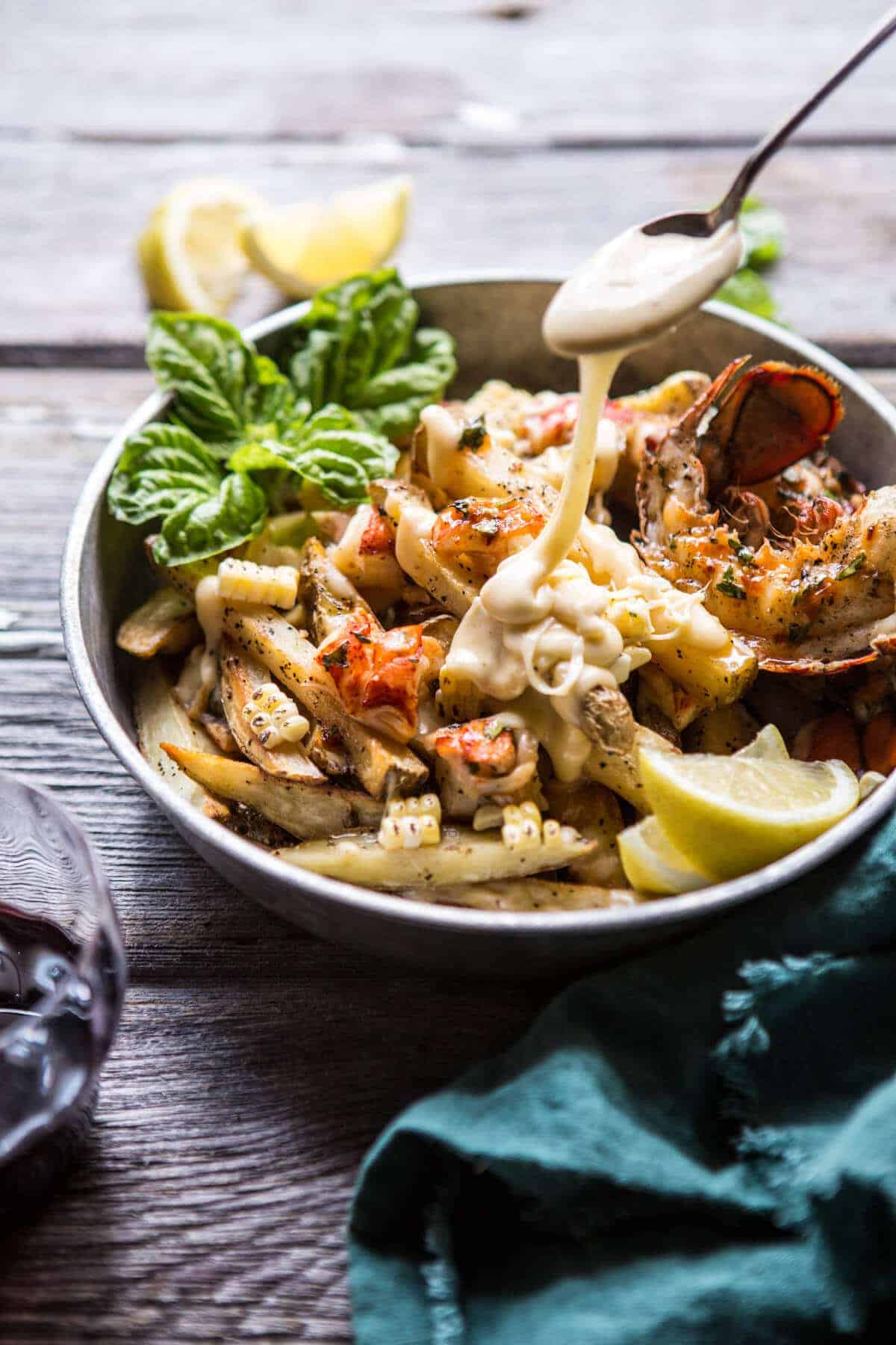 Sweet Chili Butter Grilled Lobster Fries with Havarti Cheese | halfbakedharvest.com @hbharvest