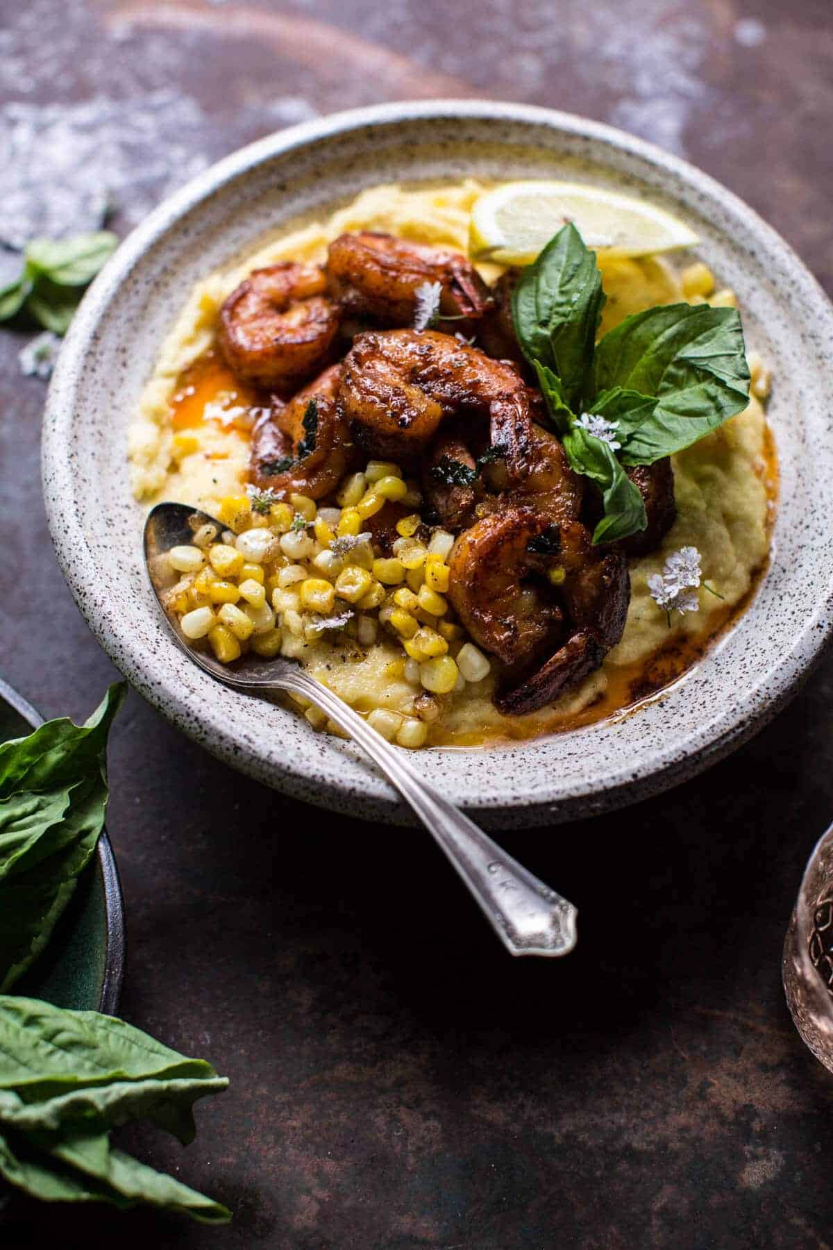 Cajun Garlic Lemon Butter Shrimp with Caramelized Corn Polenta | halfbakedharvest.com @hbharvest