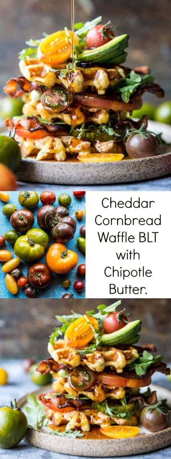 Cheddar Cornbread Waffle BLT with Chipotle Butter | halfbakedharvest.com @hbharvest