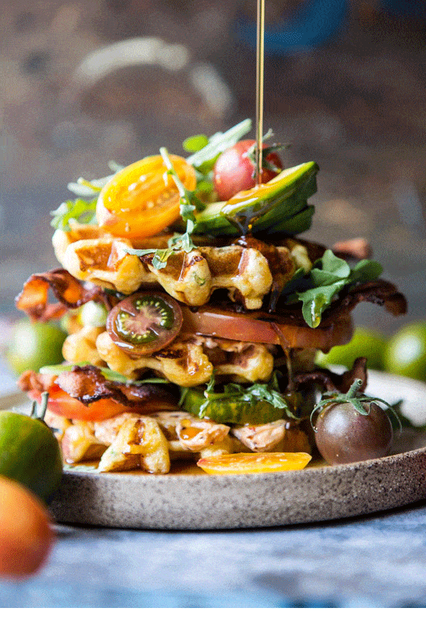 Cheddar Cornbread Waffle BLT with Chipotle Butter | halfbakedharvest.com @hbharvest