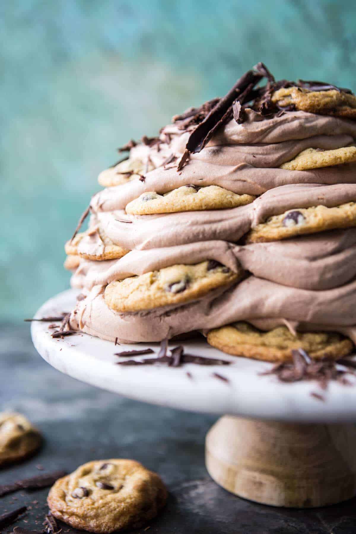 Chocolate Chip Cookie Nutella Ice Box Cake | halfbakedharvest.com @hbharvest