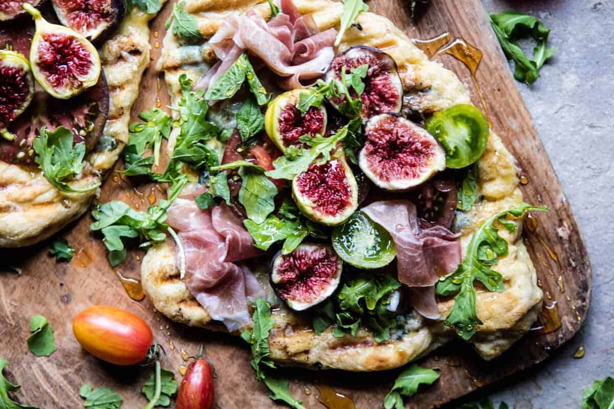 Grilled Tomato, Fig and Prosciutto Pizza | halfbakedharvest.com @hbharvest