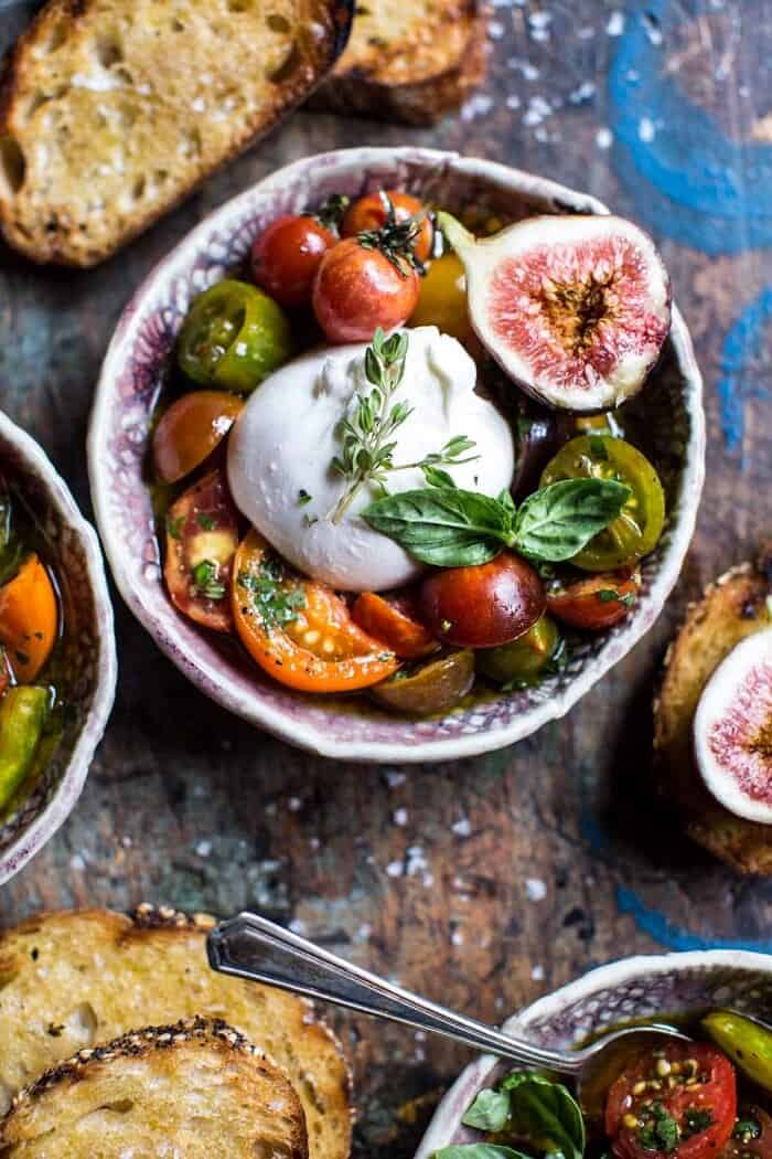 Marinated Cherry Tomatoes with Burrata + Toast | halfbakedharvest.com @hbharvest