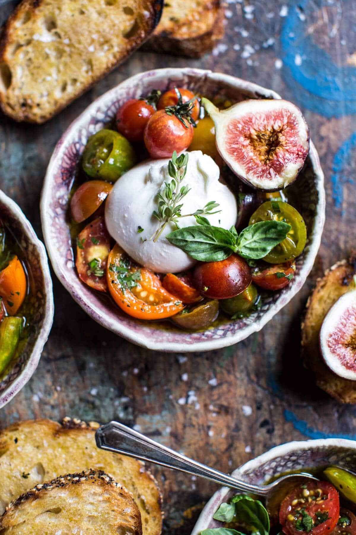 Marinated Cherry Tomatoes with Burrata + Toast | halfbakedharvest.com @hbharvest