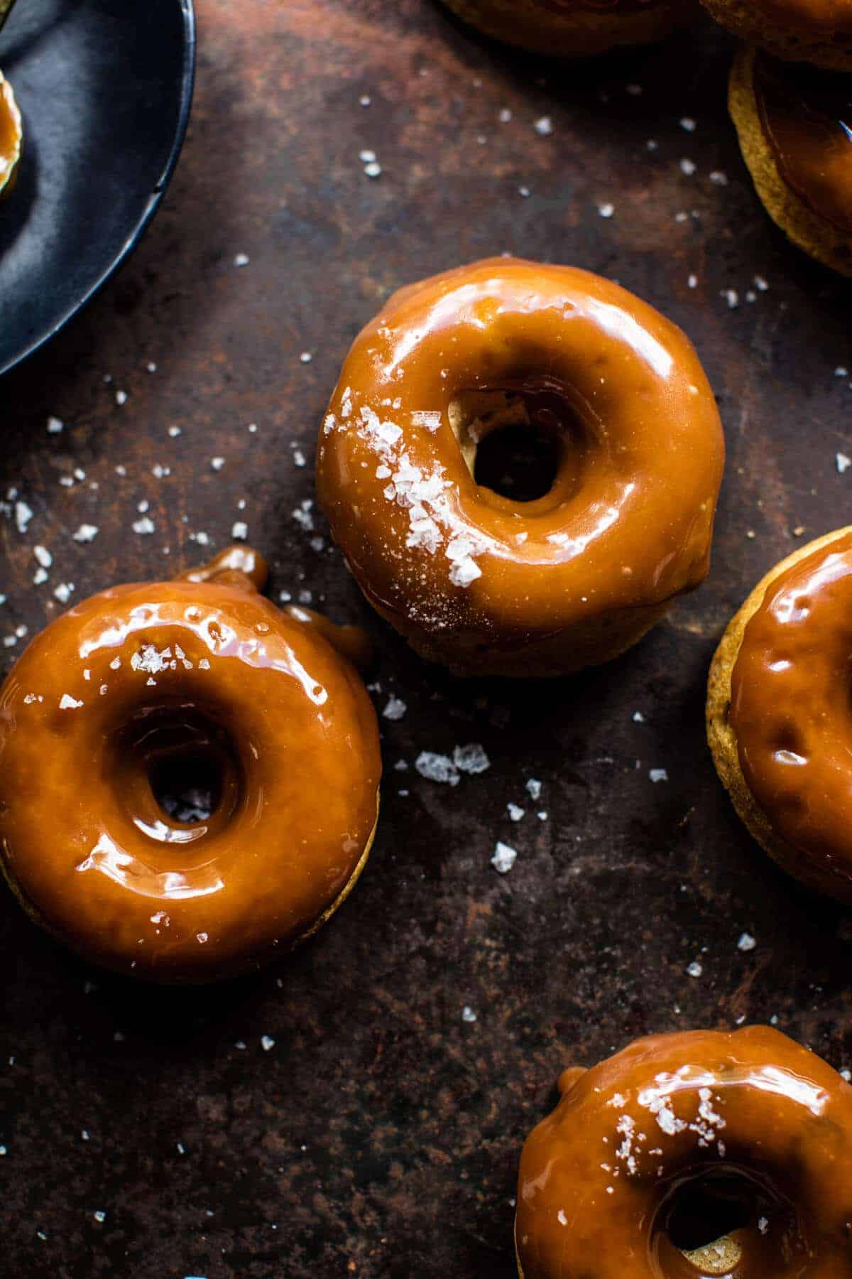 Baked Salted Caramel Apple Cider Doughnuts | halfbakedharvest.com @hbharvest