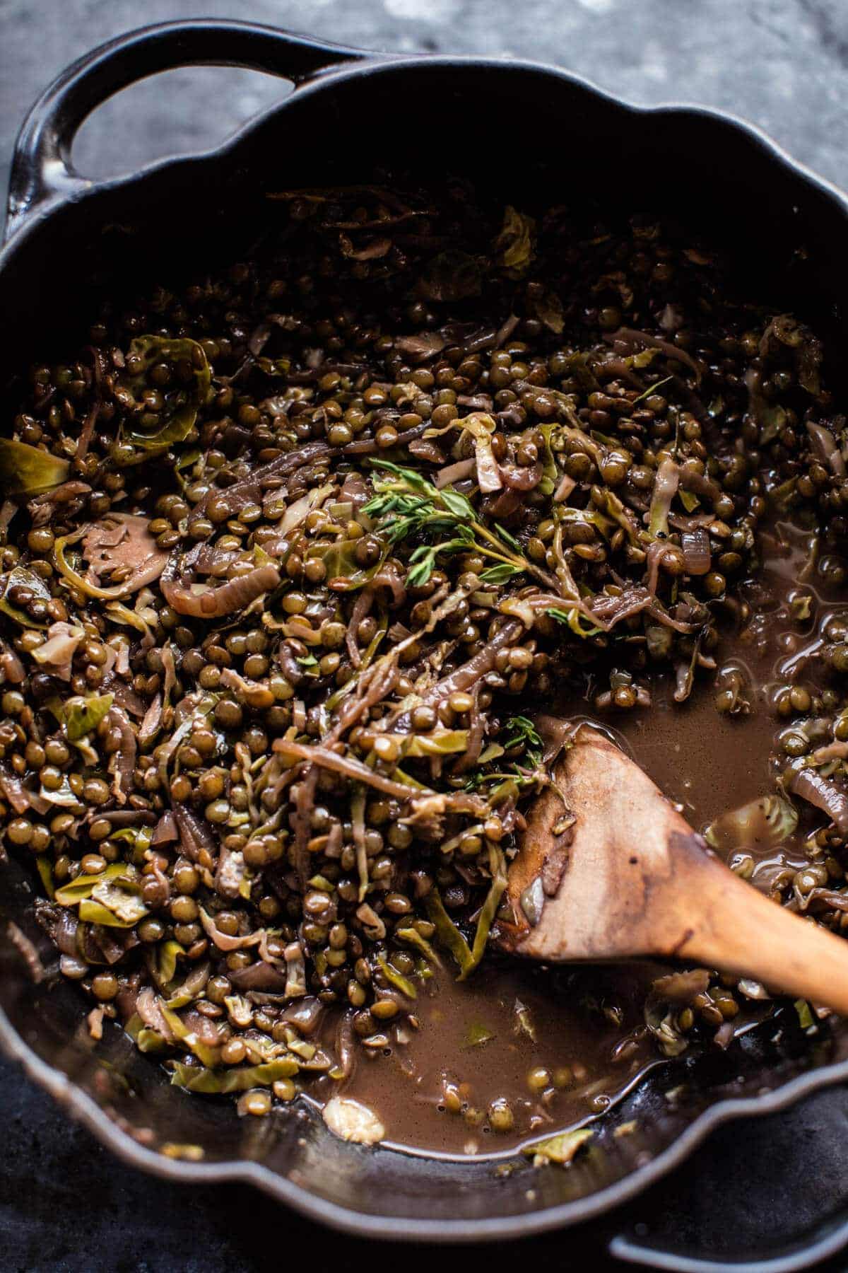 Caramelized Onion French Lentils and Cheesy Toast | halfbakedharvest.com @hbharvest
