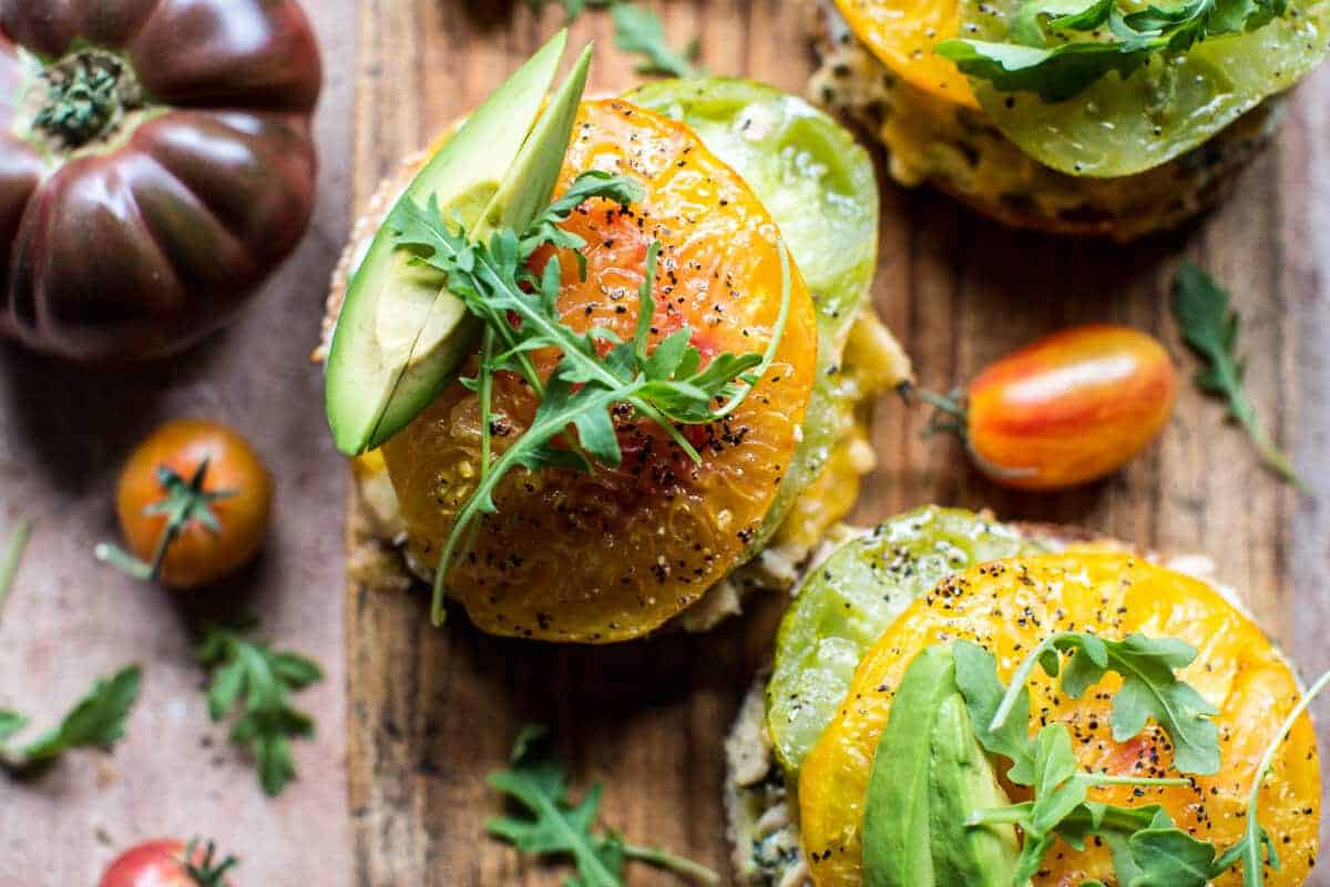 Cheesy Avocado Bagel Tuna Melts | halfbakedharvest.com @hbharvest