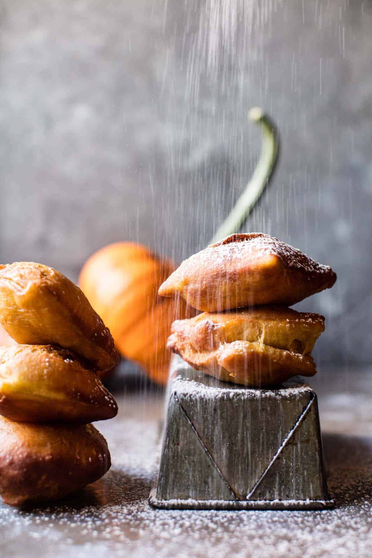Nutella Stuffed Pumpkin Beignets | halfbakedharvest.com @hbharvest