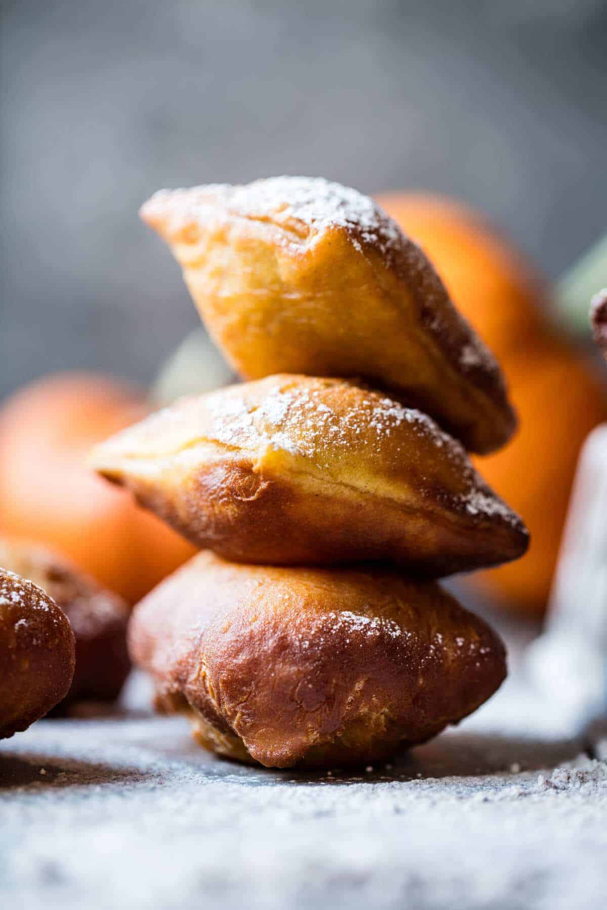 Nutella Stuffed Pumpkin Beignets | halfbakedharvest.com @hbharvest
