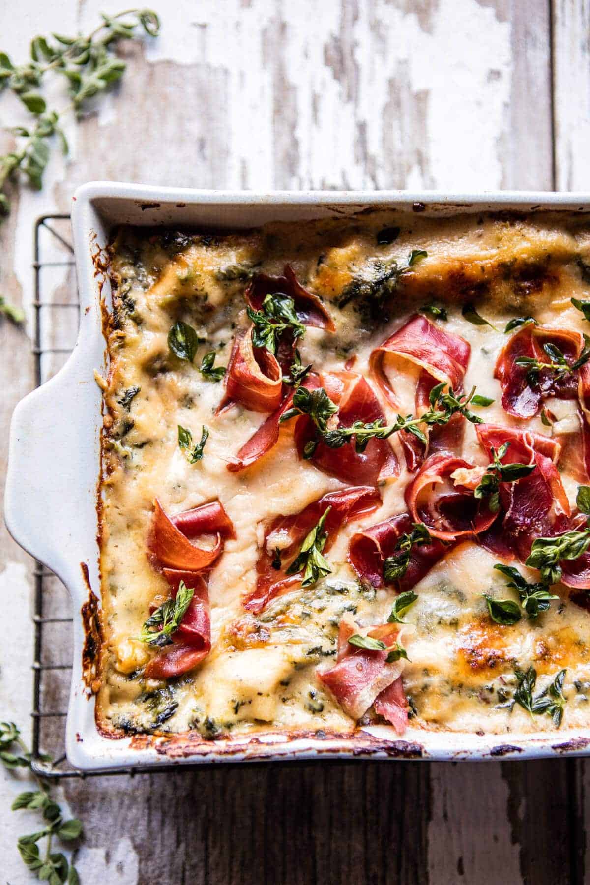 Crispy Prosciutto Cheesy White Lasagna | halfbakedharvest.com @hbharvest