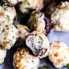 Herbed Goat Cheese Stuffed Mushrooms | halfbakedharvest.com @hbharvest.com