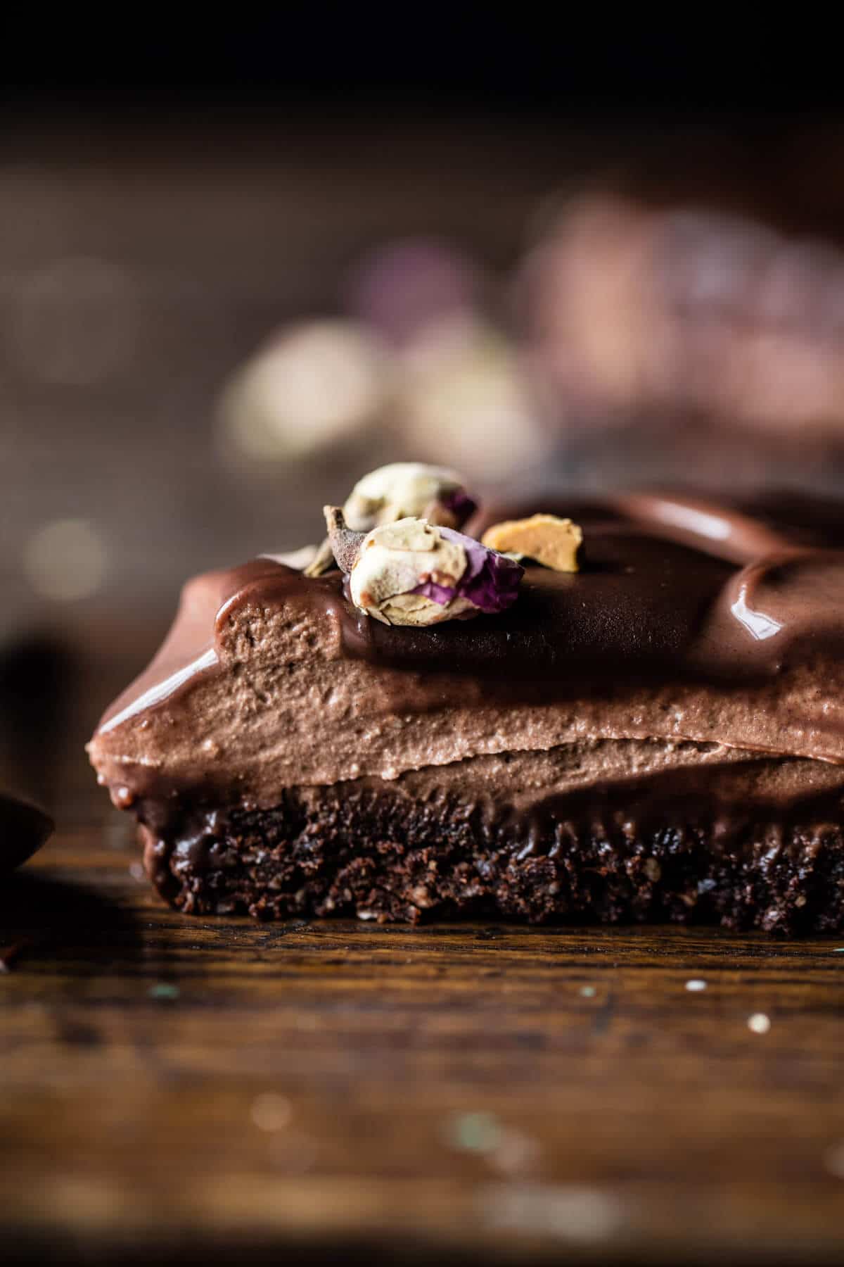 Chocolate Lovers Greek Yogurt Chocolate Mousse Cake | halfbakedharvest.com @hbharvest