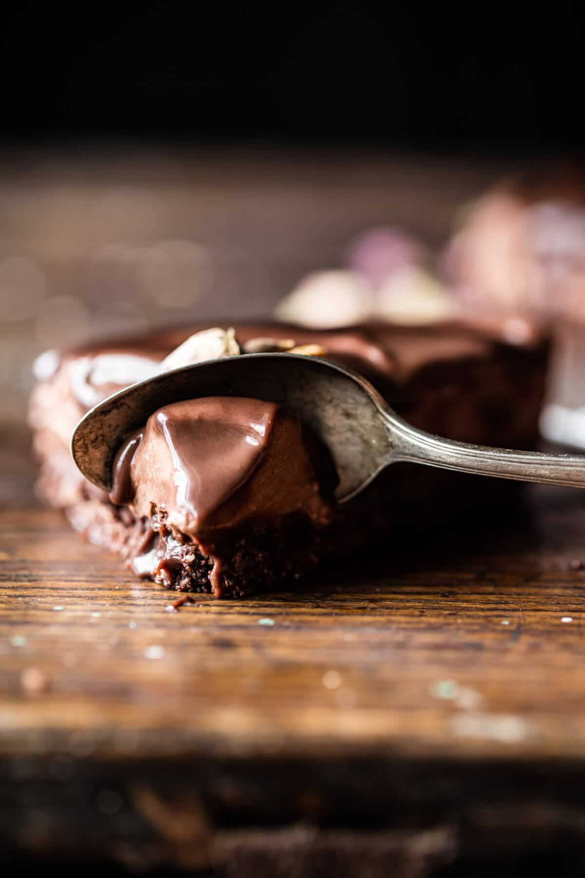 Chocolate Lovers Greek Yogurt Chocolate Mousse Cake | halfbakedharvest.com @hbharvest