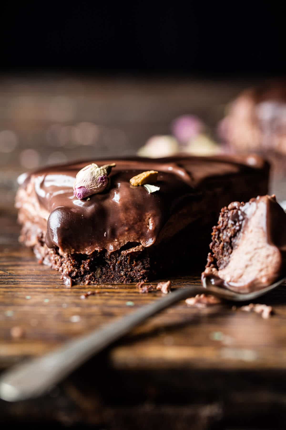 Chocolate Lovers Greek Yogurt Chocolate Mousse Cake | halfbakedharvest.com @hbharvest