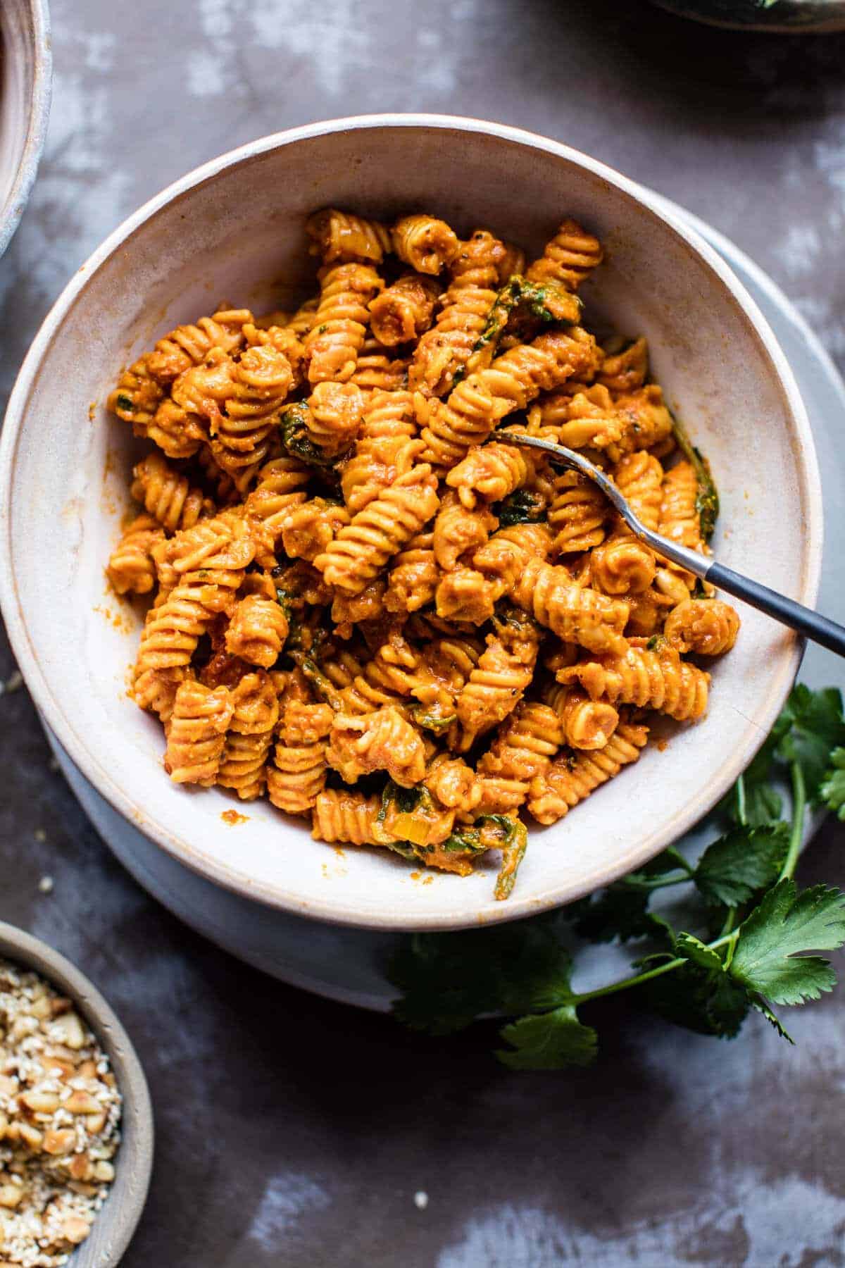 Golden Sun-Dried Tomato Red Lentil Pasta | halfbakedharvest.com @hbharvest