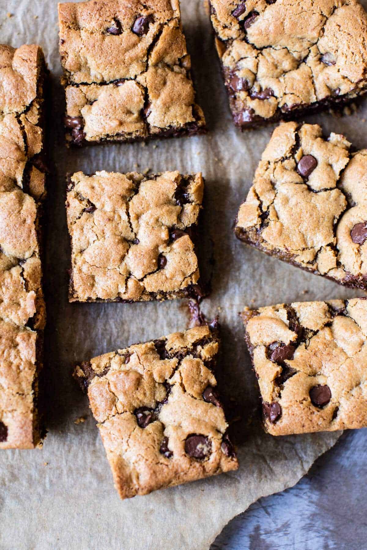 Healthy...ish Chocolate Chip Cookie Bars | halfbakedharvest.com @hbharvest