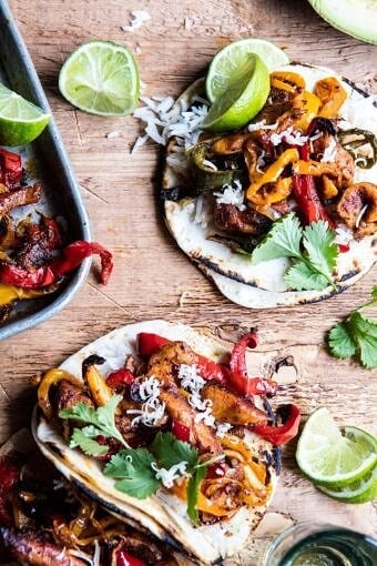 Sheet Pan Poblano Chicken Fajitas | halfbakedharvest.com @hbharvest