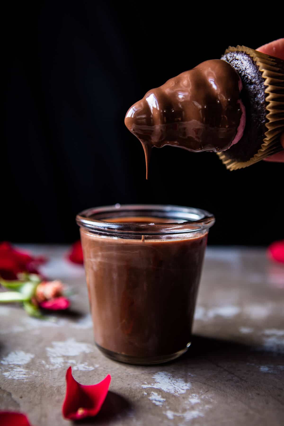 Valentine's Surprise Chocolate High Hat Cupcakes | halfbakedharvest.com @hbharvest