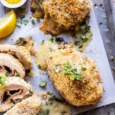 Crispy Baked Basil Chicken Cordon Bleu | halfbakedharvest.com @hbharvest
