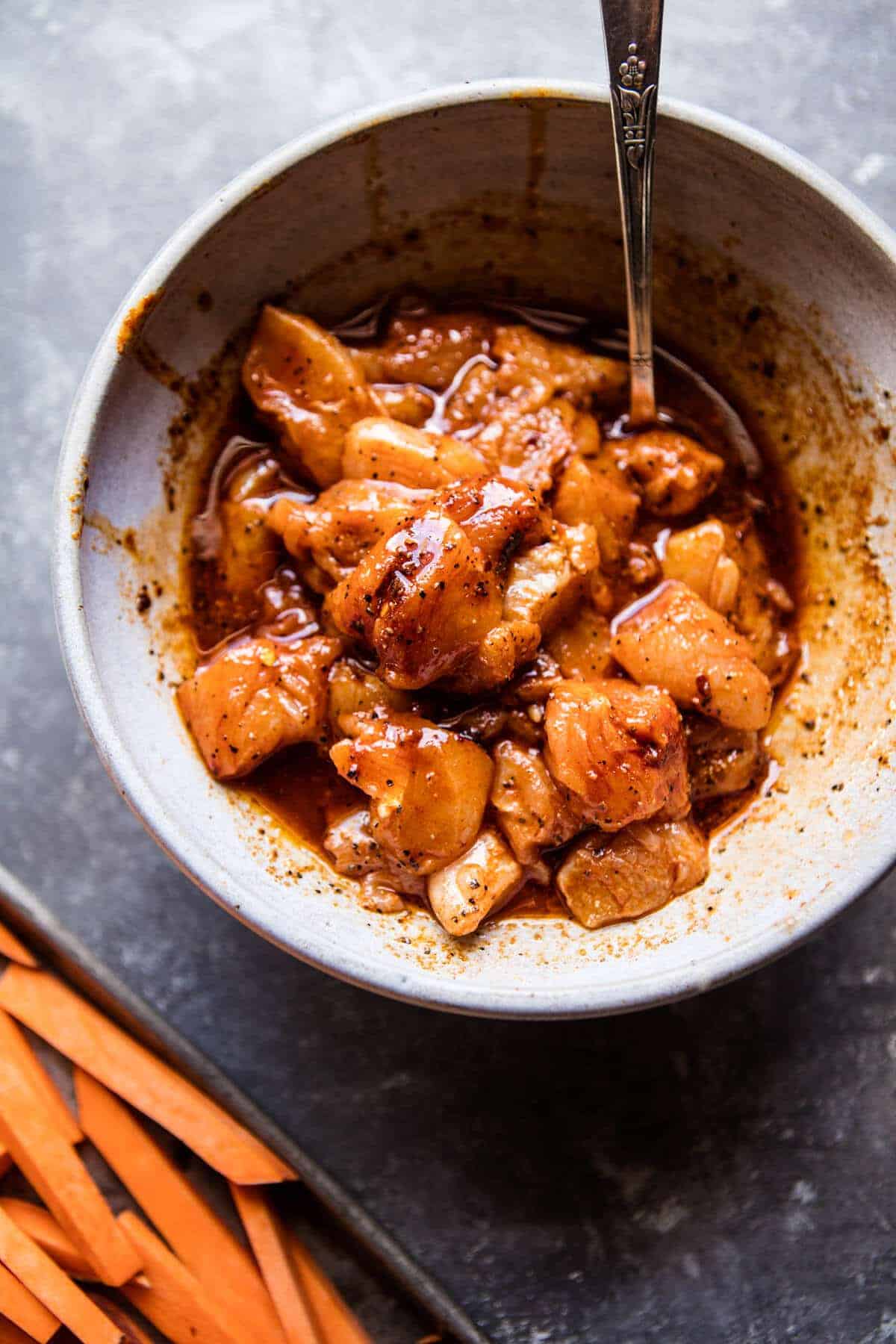 Meal Prep: Chicken Shawarma and Sweet Potato Fry Bowls | halfbakedharvest.com @hbharvest