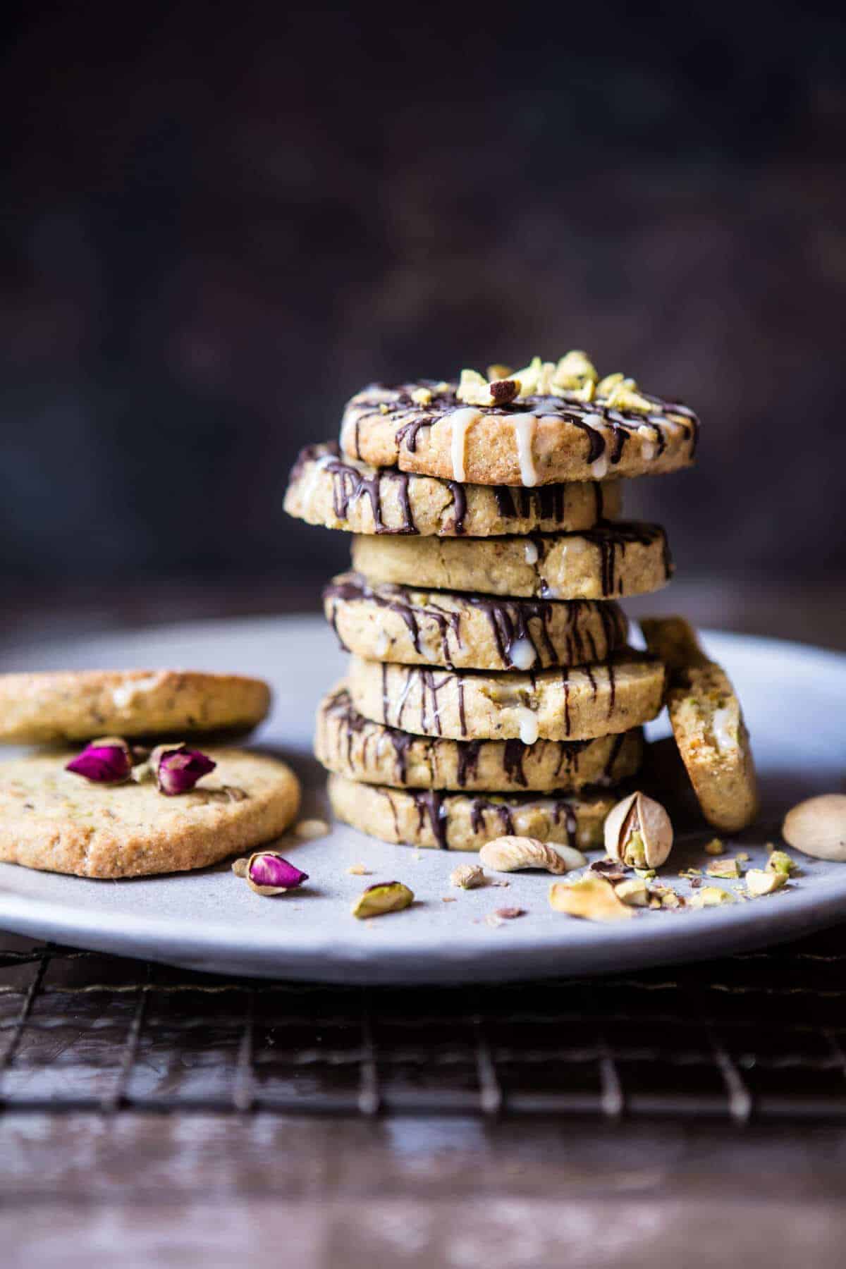 Pistachio Butter Cookies with Chocolate Tres Leches Drizzle | halfbakedharvest.com @hbharevest