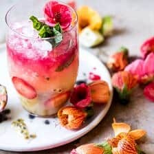 Tropical Strawberry Hibiscus Rum Smash | halfbakedharvest.com @hbharvest