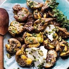 Crispy Oregano Smashed Potatoes with Feta and Lemon | halfbakedharvest.com @hbharvest