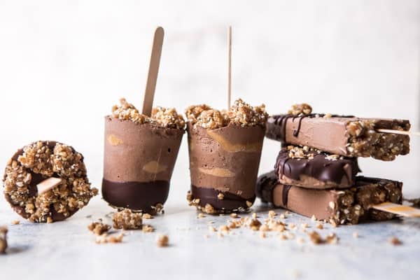 Peanut Butter Swirled Chocolate Fudge Popsicles | halfbakedharvest.com @hbharvest