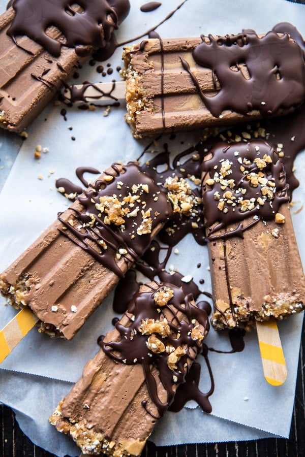 Peanut Butter Swirled Chocolate Fudge Popsicles | halfbakedharvest.com @hbharvest